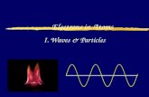 I. Waves & Particles Electrons in Atoms. A. Waves  Wavelength ( ) - length of 1 complete wave  Frequency ( ) - # of waves that pass a point during a.