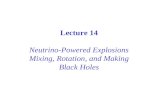 Lecture 14 Neutrino-Powered Explosions Mixing, Rotation, and Making Black Holes.