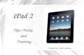 IPad 2 Tips, Tricks, and Training Created By: Carrie Gaffney.