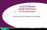 NLII Meeting October 25, 2002 ELECTRONIC PORTFOLIOS: A Rationale. University of Alaska Anchorage.