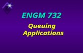 ENGM 732 Queuing Applications. Motivation Idea: We want to minimize the total cost of a queuing system Let SC = cost of service WC = cost of waiting TC.