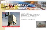 Mid-Presentation Project “Koala” Winter 2014 High Speed Digital Systems Lab Presented by: Stephen Taragin Supervisor: Boaz Mizrachi Single semester project.