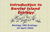 Introduction to Barrier Island Ecology Biology 366 Ecology 16 April 2002.