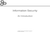 R R R CSE870: Advanced Software Engineering: Security Intro Information Security An Introduction.