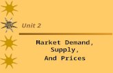 Unit 2 Market Demand, Supply, And Prices. Input Suppliers to Cut Production  Sam, the CEO of PC Solutions, recently read a WSJ article that quoted executives.
