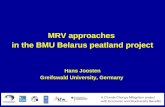 MRV approaches in the BMU Belarus peatland project Hans Joosten Greifswald University, Germany.