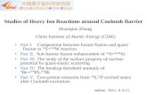 Studies of Heavy Ion Reactions around Coulomb Barrier Part I. Competition between fusion-fission and quasi- fission in 32 S+ 184 W reaction Part II. Sub-barrier.