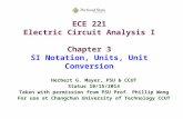 ECE 221 Electric Circuit Analysis I Chapter 3 SI Notation, Units, Unit Conversion Herbert G. Mayer, PSU & CCUT Status 10/15/2014 Taken with permission.