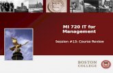 MI 720 IT for Management Session #13: Course Review.