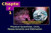 Chapter 1 Physical Quantities, Units, Measurements and Estimation In the quest to understand nature, scientists use physical quantities to describe the.