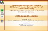 Developing Information Literacy Skills for Problem-Solving as Part of Lifelong Learning (A Workshop Based on the IFLA Information Literacy Guidelines)