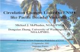 Michael J. McPhaden, NOAA/PMEL Dongxiao Zhang, University of Washington and NOAA/PMEL Circulation Changes Linked to ENSO- like Pacific Decadal Variability.