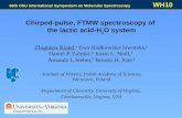 Chirped-pulse, FTMW spectroscopy of the lactic acid-H 2 O system Zbigniew Kisiel, a Ewa Białkowska-Jaworska, a Daniel P. Zaleski, b Justin L. Neill, b.
