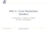 1 Global Design Effort TILC08 - WG1 Summary WG-1: Cost Reduction Studies J. Carwardine, T. Shidara, N. Walker (For WG-1 participants)