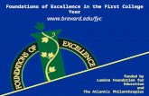 Foundations of Excellence in the First College Year  funded by Lumina Foundation for Education and The Atlantic Philanthropies.