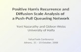 Positive Harris Recurrence and Diffusion Scale Analysis of a Push-Pull Queueing Network Yoni Nazarathy and Gideon Weiss University of Haifa ValueTools.