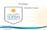 Www.soran.edu.iq Ecology M. Saadatian Population Ecology 1.