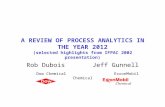 A REVIEW OF PROCESS ANALYTICS IN THE YEAR 2012 (selected highlights from IFPAC 2002 presentation) Rob Dubois Jeff Gunnell Dow Chemical ExxonMobil Chemical.