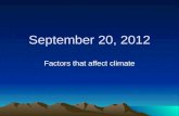 September 20, 2012 Factors that affect climate. LAMECOWS Factors That Effect Climate.