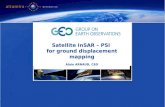 Page 1 Alain Arnaud, CEO Contribution to GEOSS Satellite InSAR – PSI for ground displacement mapping Alain ARNAUD, CEO.