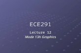 ECE291 Lecture 12 Mode 13h Graphics. ECE 291 Lecture 12Page 2 of 27 Lecture outline Color theory Video Hardware Mode 13h Graphics File Formats.