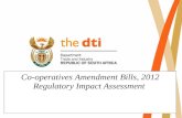 11 Co-operatives Amendment Bills, 2012 Regulatory Impact Assessment.