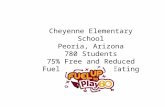 Cheyenne Elementary School Peoria, Arizona 780 Students 75% Free and Reduced Fuel Up/Healthy Eating Activities.