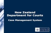 New Zealand Department for Courts Case Management System.