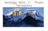 Geology Unit 1: Plate Tectonics . WordDefinitionIllustration Theory of plate tectonics the scientific theory that the Earth’s crust is divided into large.