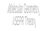 to predict the molecular shape for molecules using Valence Shell Electron Pair Repulsion (VSEPR) theory. shapes to know: –linear –bent –trigonal planar.