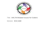 2010 UBO/UBU Conference Title: AHLTA-Related Issues for Coders Session: W-6-1330.