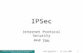 21 July 2004Bill Nickless / IPSec1 IPSec Internet Protocol Security And You.