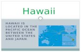 HAWAII IS LOCATED IN THE PACIFIC OCEAN BETWEEN THE UNITED STATES AND JAPAN. Hawaii.