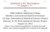 2015 ASA V2A 1 by Milo Schield, Augsburg College Member: International Statistical Institute US Rep: International Statistical Literacy Project Director,