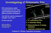 Investigating  0 Kinematic Fits Graham W. Wilson, University of Kansas Also see talks at Snowmass 05 and Vancouver 06. EM calorimeters under consideration.