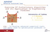 1 University of Sydney L. F. Gonzalez E. J. Whitney K. Srinivas ADVENT Aim : To Develop advanced numerical tools and apply them to optimisation problems.