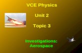 VCE Physics Unit 2 Topic 3 Investigations: Aerospace.