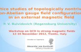 Lattice studies of topologically nontrivial non-Abelian gauge field configurations in an external magnetic field in an external magnetic field P. V. Buividovich.