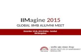 IIMagine 2015 GLOBAL IIMB ALUMNI MEET December 18-20, 2015 (Friday - Sunday) IIM Bangalore.