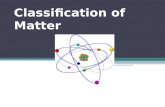 Classification of Matter. Chemistry Chemistry- ▫The study of matter and the changes it undergoes Matter ▫Anything that has mass and volume.