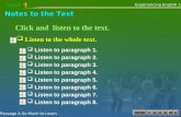Notes to the Text Experiencing English 1 Passage A So Much to Learn  Listen to paragraph 1.  Listen to paragraph 2.  Listen to paragraph 3.  Listen.