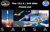 S A R S A T The 121.5 / 243 MHz Phase-out. - 121.5/243 MHz Beacon Technology -Limitations -International Cospas-Sarsat Council Decision -National 121.5/243.