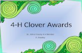 4-H Clover Awards St. Johns County 4-H Member O. Bradley.