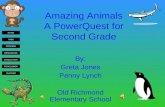 TASK PROCESS RESOURCES EVALUATION CONCLUSION TEACHER INTRO Amazing Animals A PowerQuest for Second Grade By: Greta Jones Penny Lynch Old Richmond Elementary.