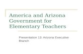 America and Arizona Government for Elementary Teachers Presentation 13: Arizona Executive Branch.