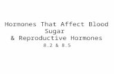 Hormones That Affect Blood Sugar & Reproductive Hormones 8.2 & 8.5.