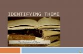 IDENTIFYING THEME Learning Objectives  At the end of this Module, you’ll be able to:  Tell the difference between the topic of a story and the theme.
