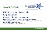 12/6/07 ERIP – the Swedish Experience Comparison between different SME programme philosophies Dr. Birgitta Öjmertz, Swerea IVF, Programme Director Produktionslyftet.