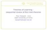 Open Education Network http :// www. open - ed. net Theories of Learning : sequential review of the main theories Paul Kawachi FRSA Open University of.