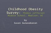 Childhood Obesity Survey: Thomas Jefferson Middle School, Madison, WI by Suvai Gunasekaran.